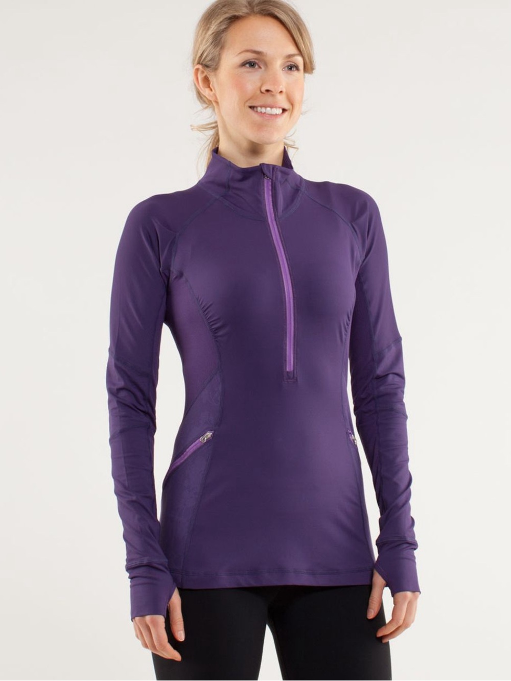 Lululemon Run: Wild 1/2 Zip Concord Grape Athletic Running